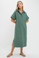 Green Stripe Reina Dress